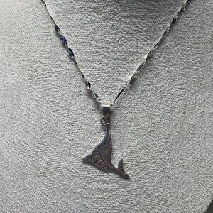 Aires 925 Silver Fish Pendant Necklace
